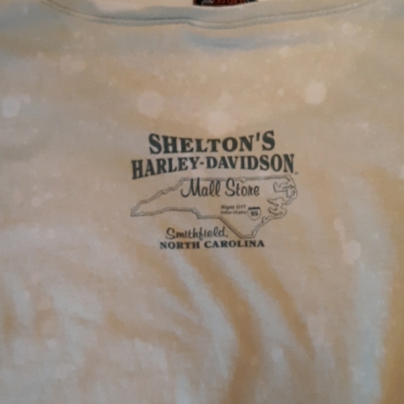 Vintage Harley Davidson fringed bleach splatter - Picture 4 of 5